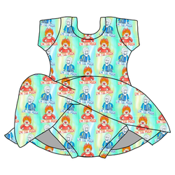 Too Much Christmas Charming Short Sleeve Skirted Leotard  - Bamboo - Pre Order - Christmas Special