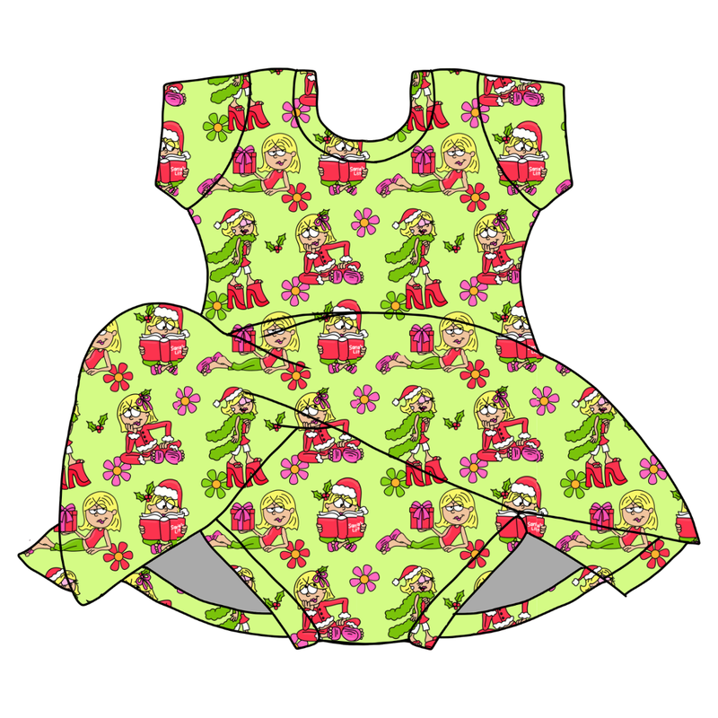 Merry Girl Era Charming Short Sleeve Skirted Leotard  - Bamboo - Pre Order - Christmas Special