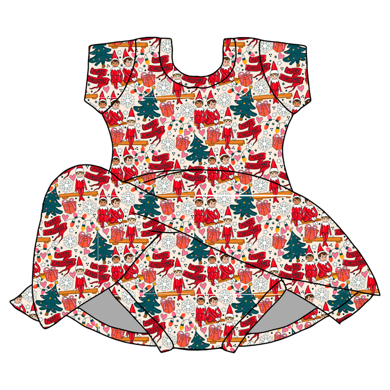 Milk & Mischief Chic Short Sleeve Skirted Leo - Knit - Pre Order - Christmas Special