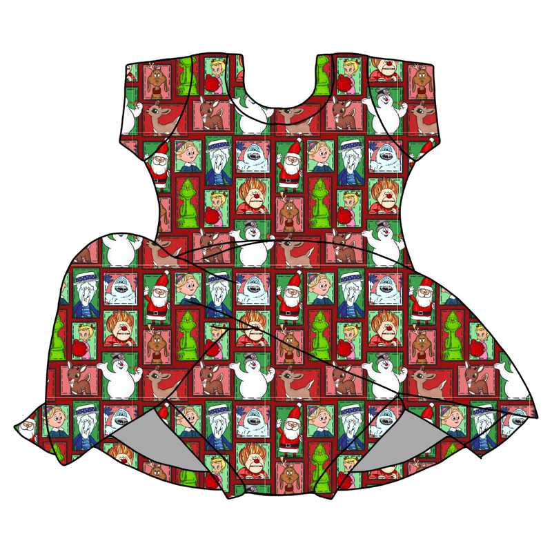Christmas through the Years Charming Short Sleeve Skirted Leotard  - Bamboo - Pre Order - Christmas Special