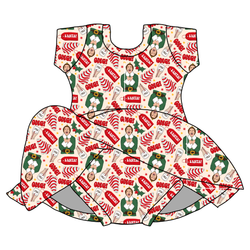 World's Best Elf Charming Short Sleeve Skirted Leotard  - Bamboo - Pre Order - Christmas Special