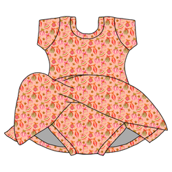 Bubblegum Bells Charming Short Sleeve Skirted Leotard  - Bamboo - Pre Order - Christmas Special