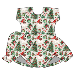 Evergreen Dreams Charming Short Sleeve Skirted Leotard - Bamboo - Pre Order - Christmas Special