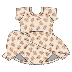Reindeer Games Charming Short Sleeve Skirted Leotard  - Bamboo - Pre Order - Christmas Special