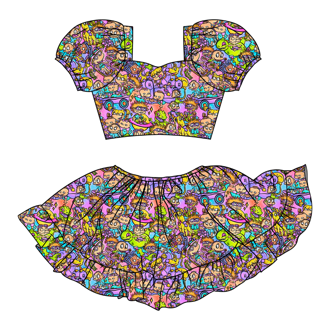 90's Playdate Starlet Skirt Set Knit - PRE ORDER