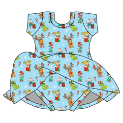 Holiday Parade Charming Short Sleeve Skirted Leotard  - Bamboo - Pre Order - Christmas Special
