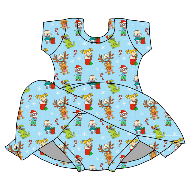 Holiday Parade Charming Short Sleeve Skirted Leotard  - Bamboo - Pre Order - Christmas Special