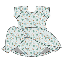 Christmas Kingdom Charming Short Sleeve Skirted Leotard  - Bamboo - Pre Order - Christmas Special