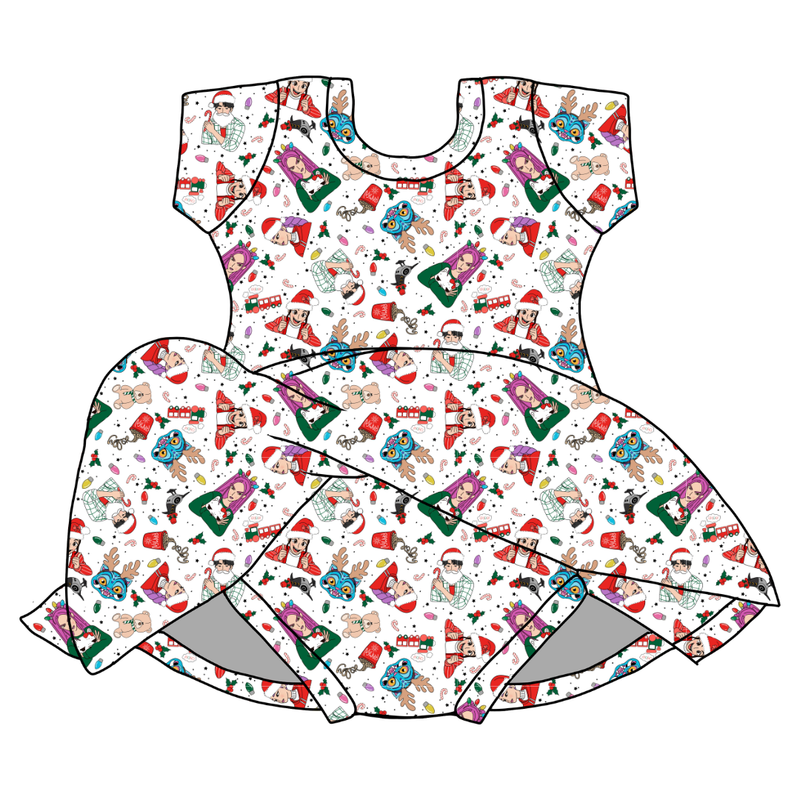 Holiday Harmony Charming Short Sleeve Skirted Leotard  - Bamboo - Pre Order - Christmas Special