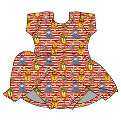 Hunny Acre Cookies Charming Short Sleeve Skirted Leotard  - Bamboo - Pre Order - Christmas Special