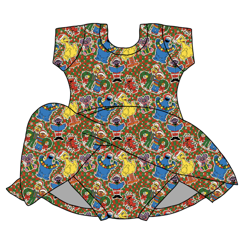 Merry Street Friends Charming Short Sleeve Skirted Leotard  - Bamboo - Pre Order - Christmas Special