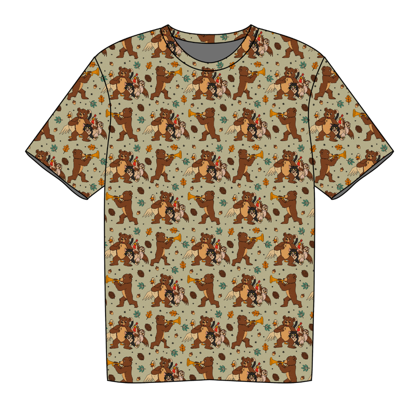 Woodland Melody Moss Short Sleeve Bamboo Shirt - PRE ORDER