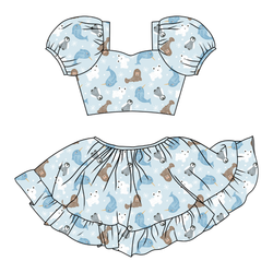 Snowy Sidekicks Starlet Skirt Set - Knit - Pre Order - Christmas Special