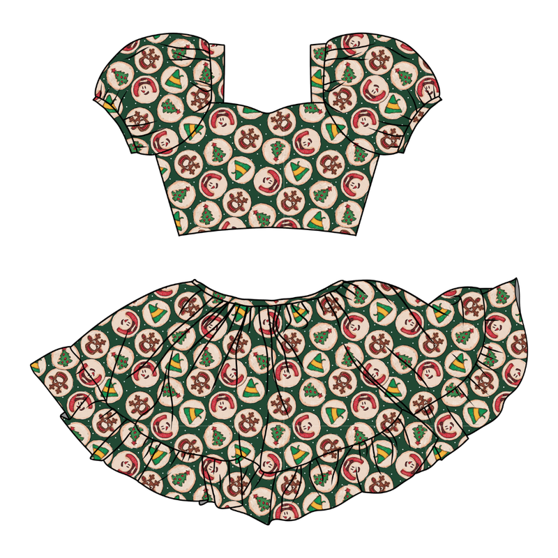 Christmas Cookies Starlet Skirt Set - Knit - Pre Order - Christmas Special