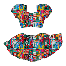 Jolly Patchwork Starlet Skirt Set - Knit - Pre Order - Christmas Special