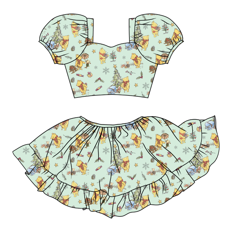 Woodland Christmas Wishes Starlet Skirt Set - Knit - Pre Order - Christmas Special
