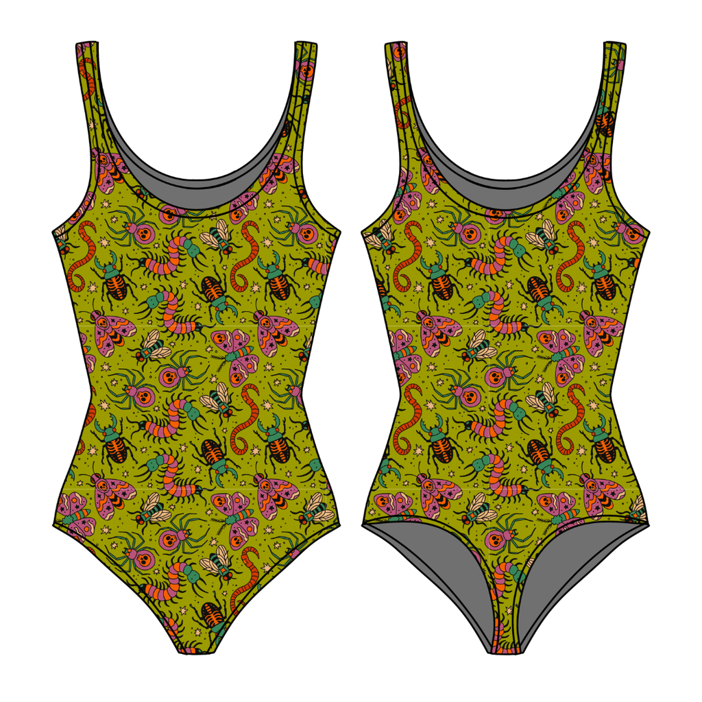 Creepy Crawly Sapphire Women's Bamboo Leotard - Pre Order