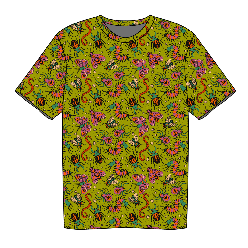 Creepy Crawly - Moss Short Sleeve Bamboo Shirt - PRE ORDER