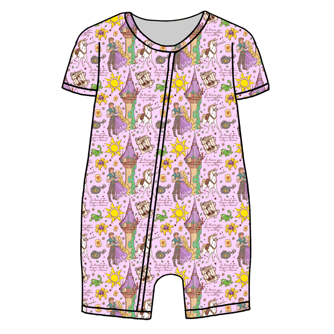 Floating Lights Bliss Short Sleeve Zippy Bamboo - PRE ORDER