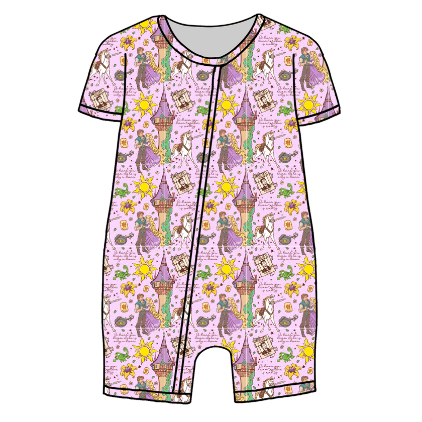 Floating Lights Bliss Short Sleeve Zippy Bamboo - PRE ORDER