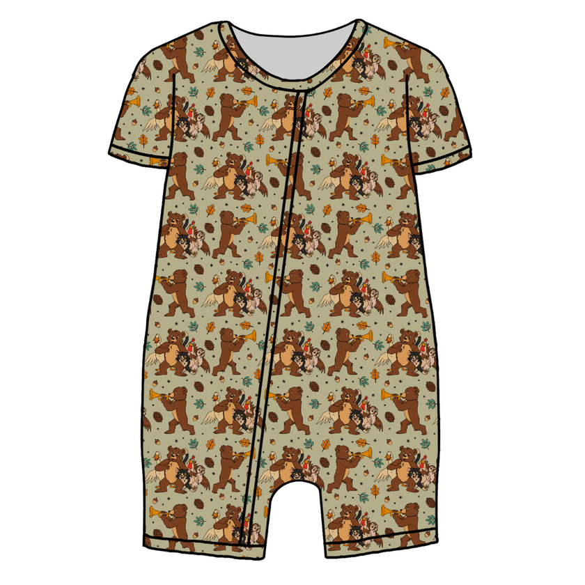 Woodland Melody Bliss Short Sleeve Zippy Bamboo - PRE ORDER
