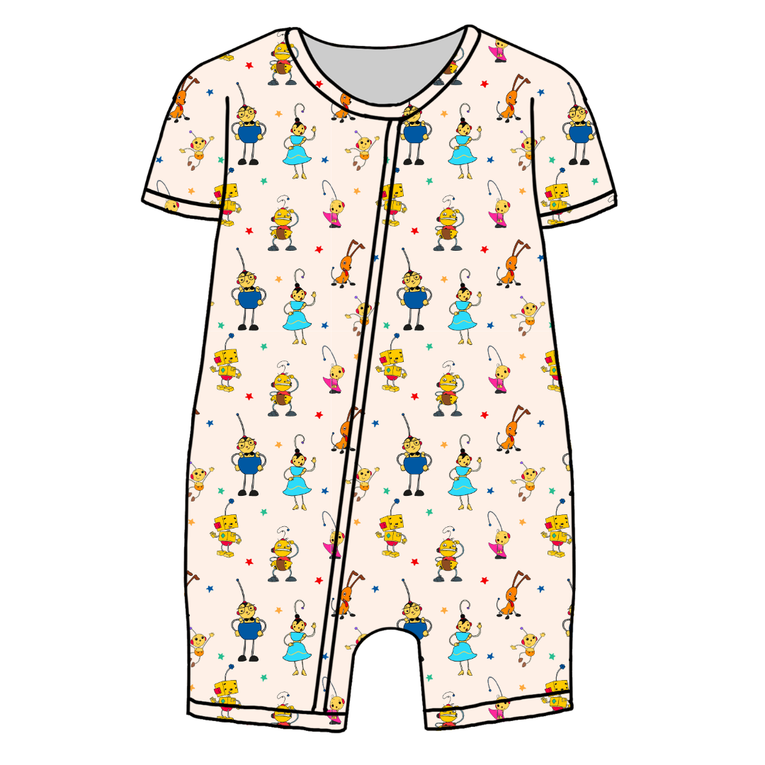 Playtime Pals Bliss Short Sleeve Zippy Bamboo - PRE ORDER