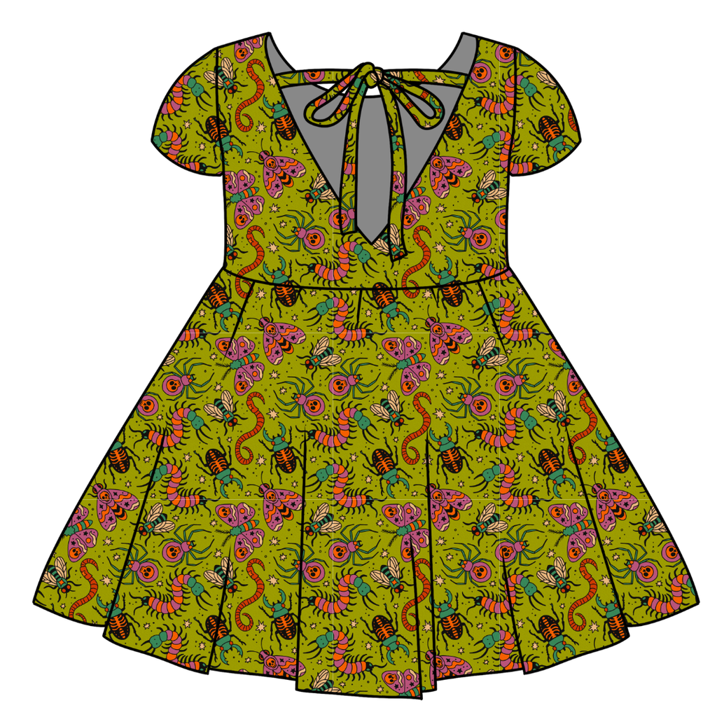 CREEPY CRAWLY - Honey Girl's Twirl Dress Bamboo - PRE ORDER