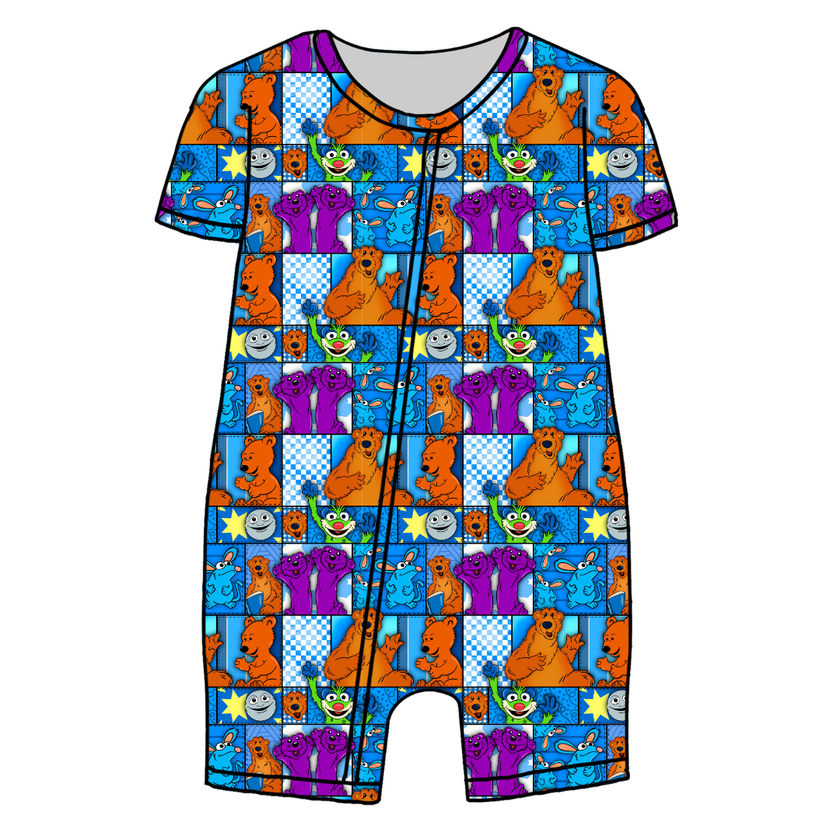House of Blue Bliss Short Sleeve Zippy Bamboo - PRE ORDER