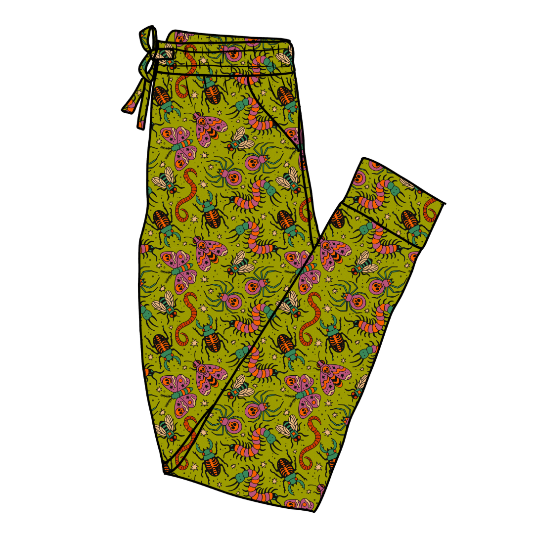 Creepy Crawly Daze Adult Bamboo Joggers - Pre Order