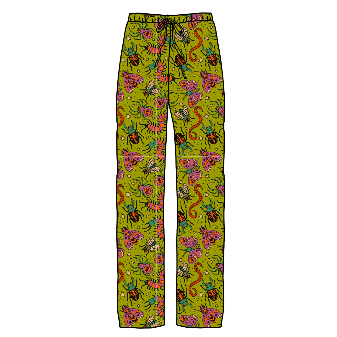 Creepy Crawly Cosmic Adult Bamboo Pants - Pre Order