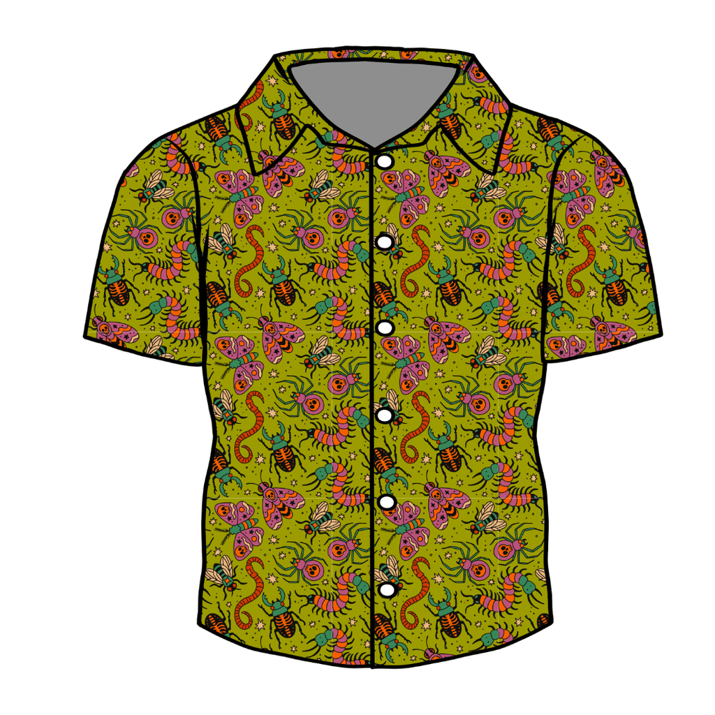 Creepy Crawly - Twilight Men's Button Down Bamboo - Pre Order