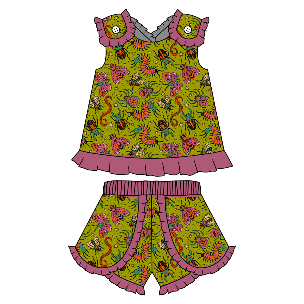 Creepy Crawly - Evie Tulip Short Set Knit - PRE ORDER
