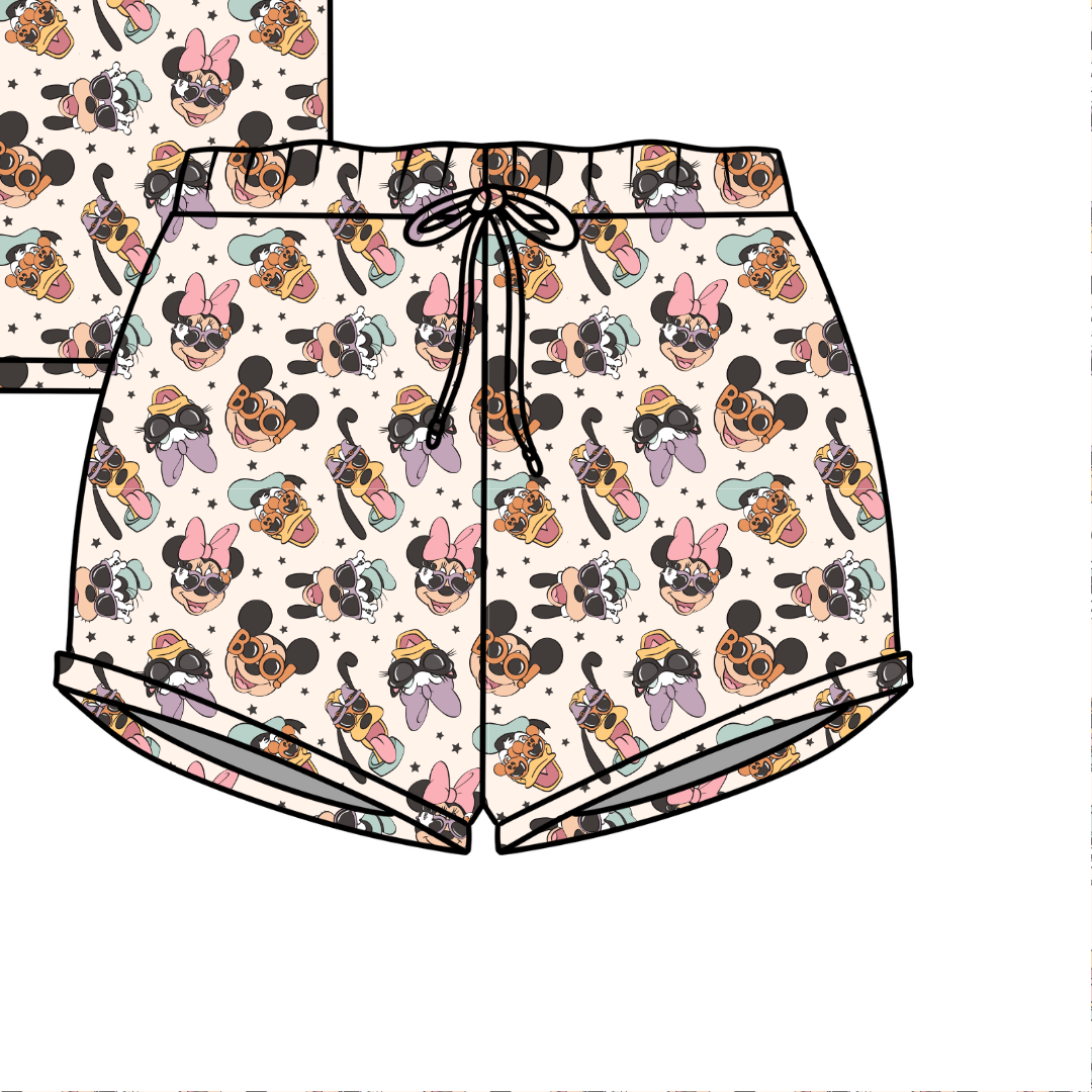 Spooky Cute Crew Jazzy Adult Pajama Bamboo Shorts - Pre Order