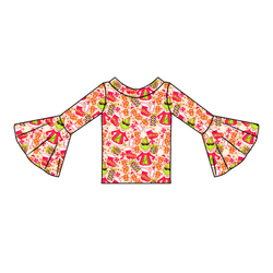Baking Spirits Bright Rosa Bell Sleeve Top - Knit - Pre Order - Christmas Special