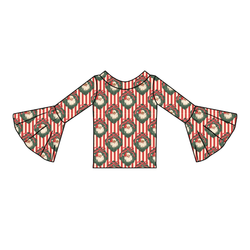 Candy Cane Lane Rosa Bell Sleeve Top - Knit - Pre Order - Christmas Special