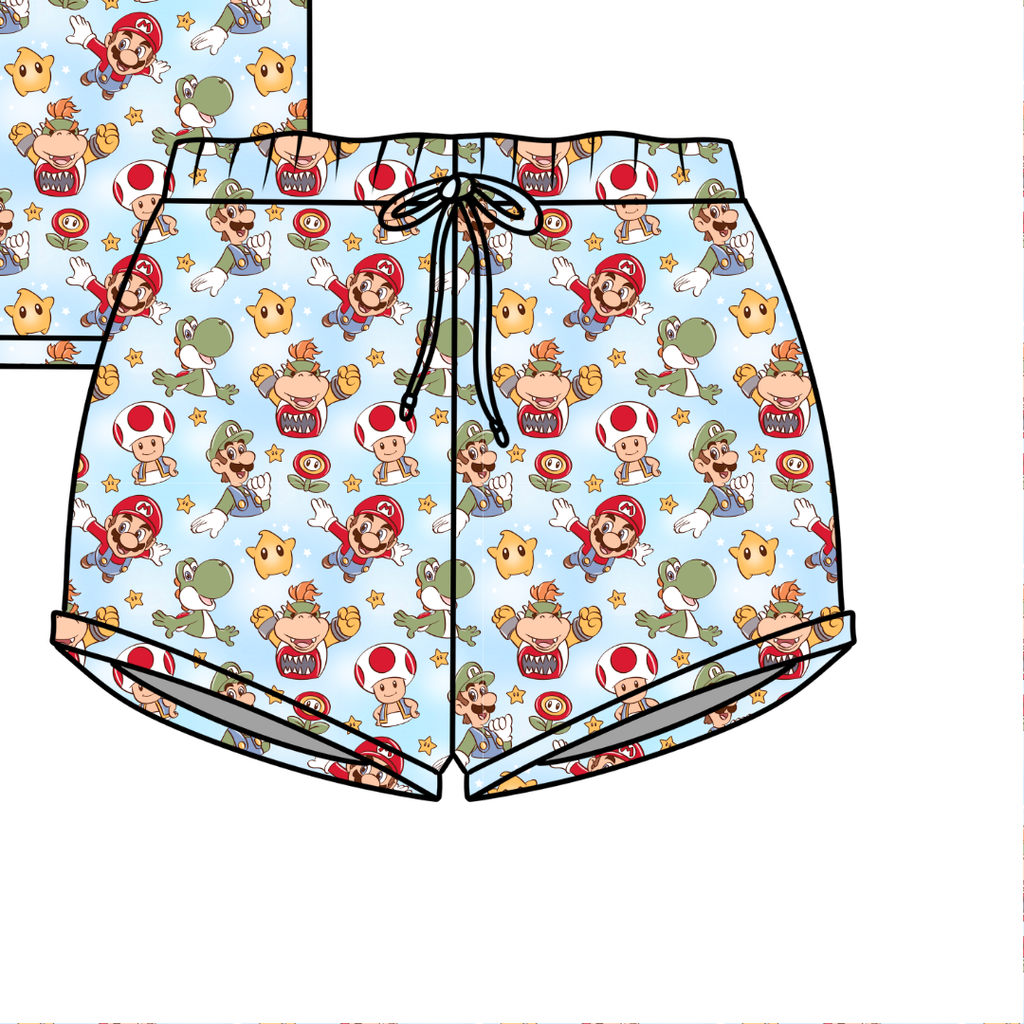 Dino Might Jazzy Adult Pajama Bamboo Shorts - Pre Order