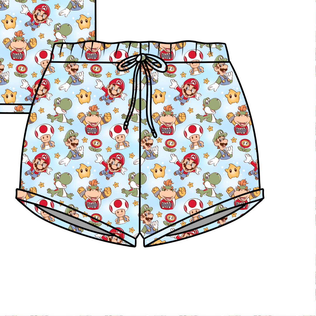 Dino Might Jazzy Adult Pajama Bamboo Shorts - Pre Order
