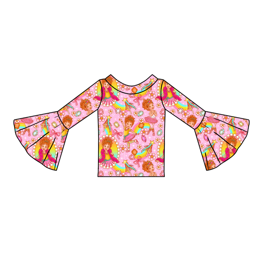 Fancy Schmancy Rosa Flare Top Bamboo - PRE ORDER