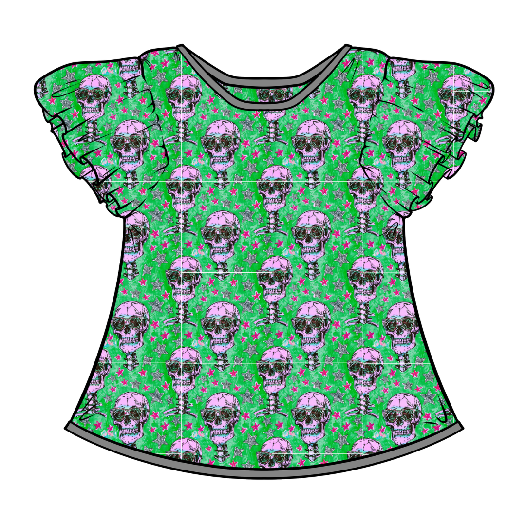 Bad 2 The Bone Moon Short Sleeve Flutter Bamboo Shirt - PRE ORDER