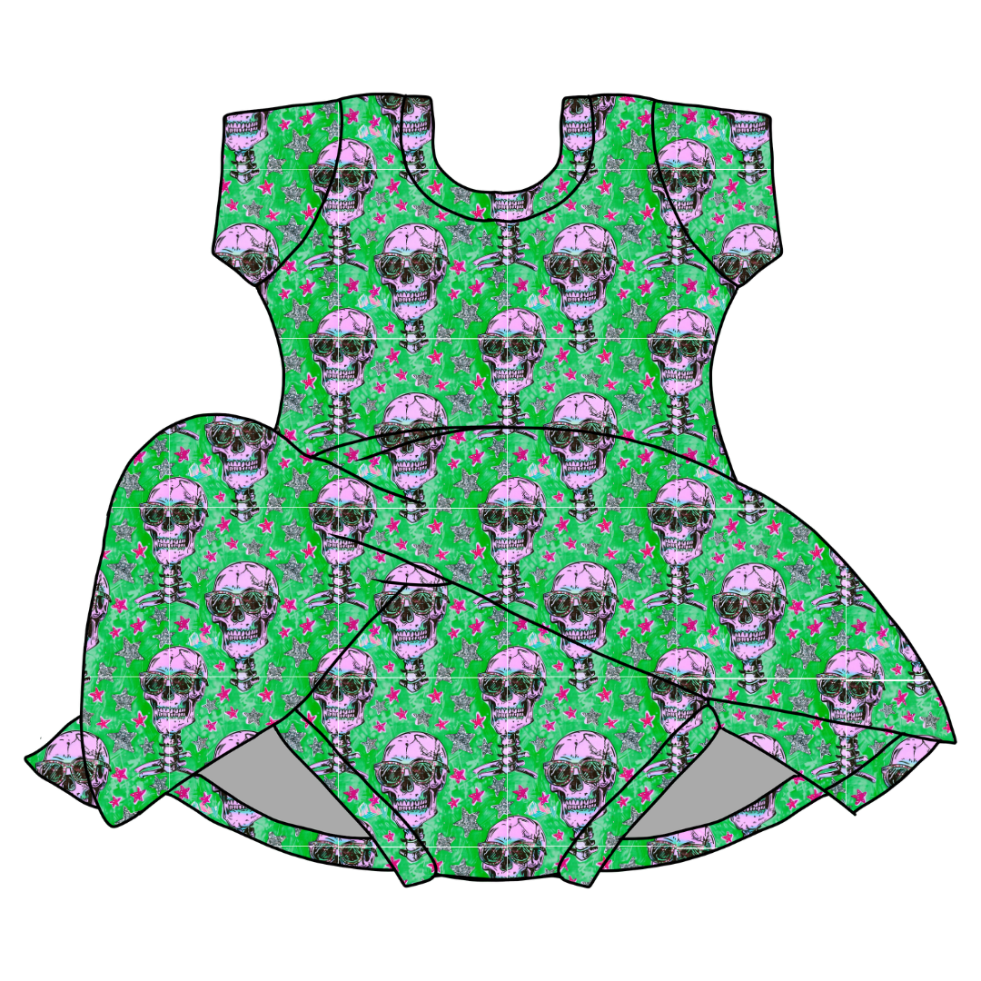 Bad 2 The Bone Charming Short Sleeve Skirted Leotard - PRE ORDER