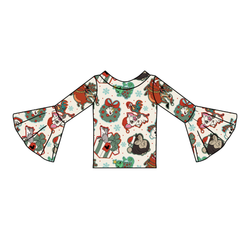 Christmas Sidekicks Rosa Bell Sleeve Top - Knit - Pre Order - Christmas Special