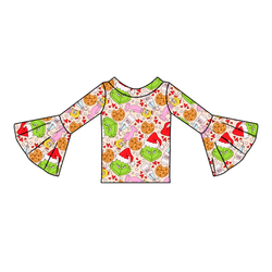 Heart of Whoo Ville Rosa Bell Sleeve Top - Knit - Pre Order - Christmas Special