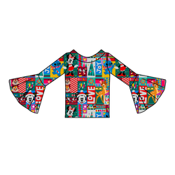 Jolly Patchwork Rosa Bell Sleeve Top - Knit - Pre Order - Christmas Special