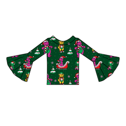 Dino Days of Christmas Rosa Bell Sleeve Top - Knit - Pre Order - Christmas Special