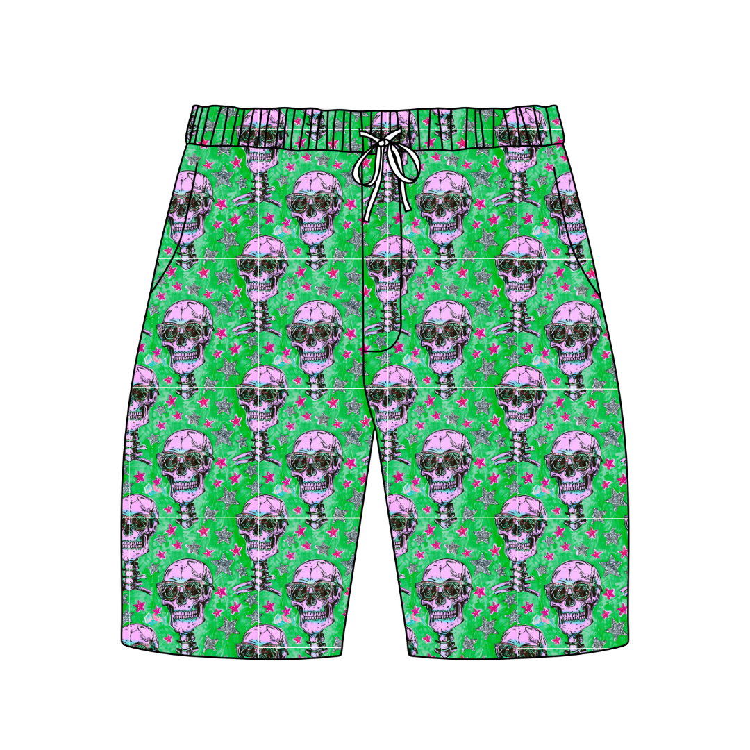 Bad 2 The Bone Chill Extended Length Adult Pajama Bamboo Shorts - Pre Order