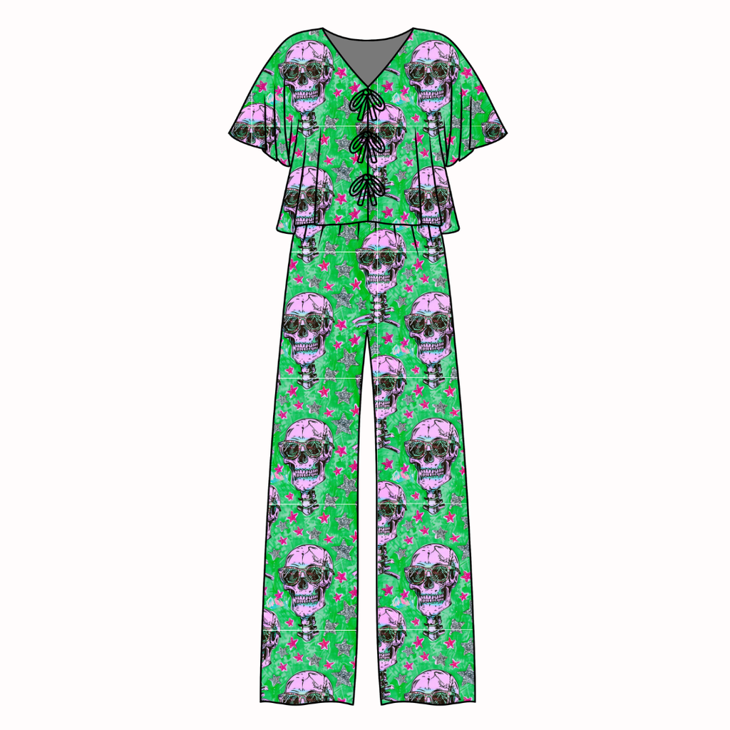 Bad 2 The Bone - Lollipop Women's Front Tie Set Bamboo - Pre Order