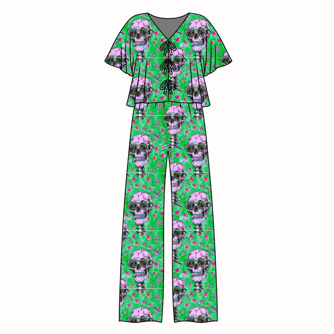 Bad 2 The Bone - Lollipop Women's Front Tie Set Bamboo - Pre Order