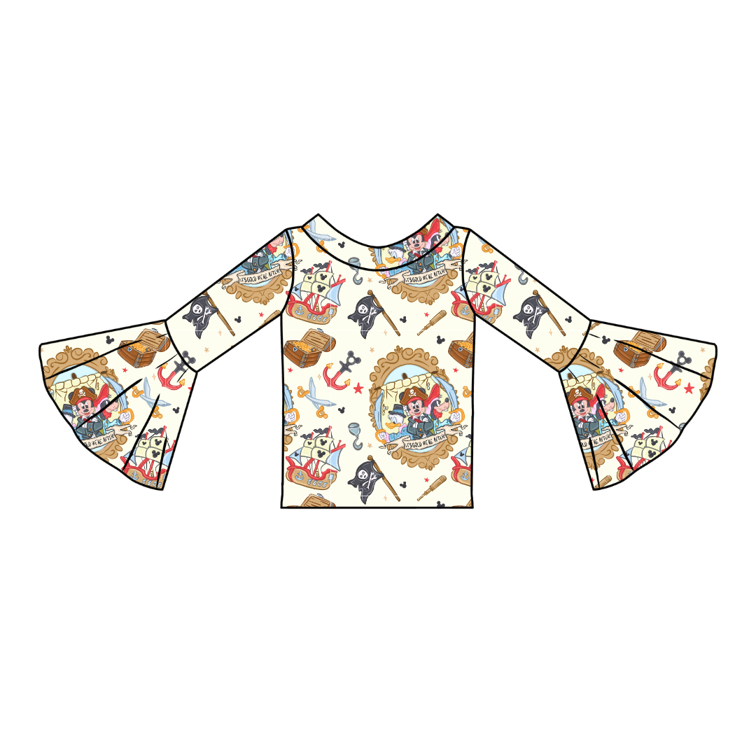Ahoy, Matey! Rosa Flare Top Bamboo - PRE ORDER