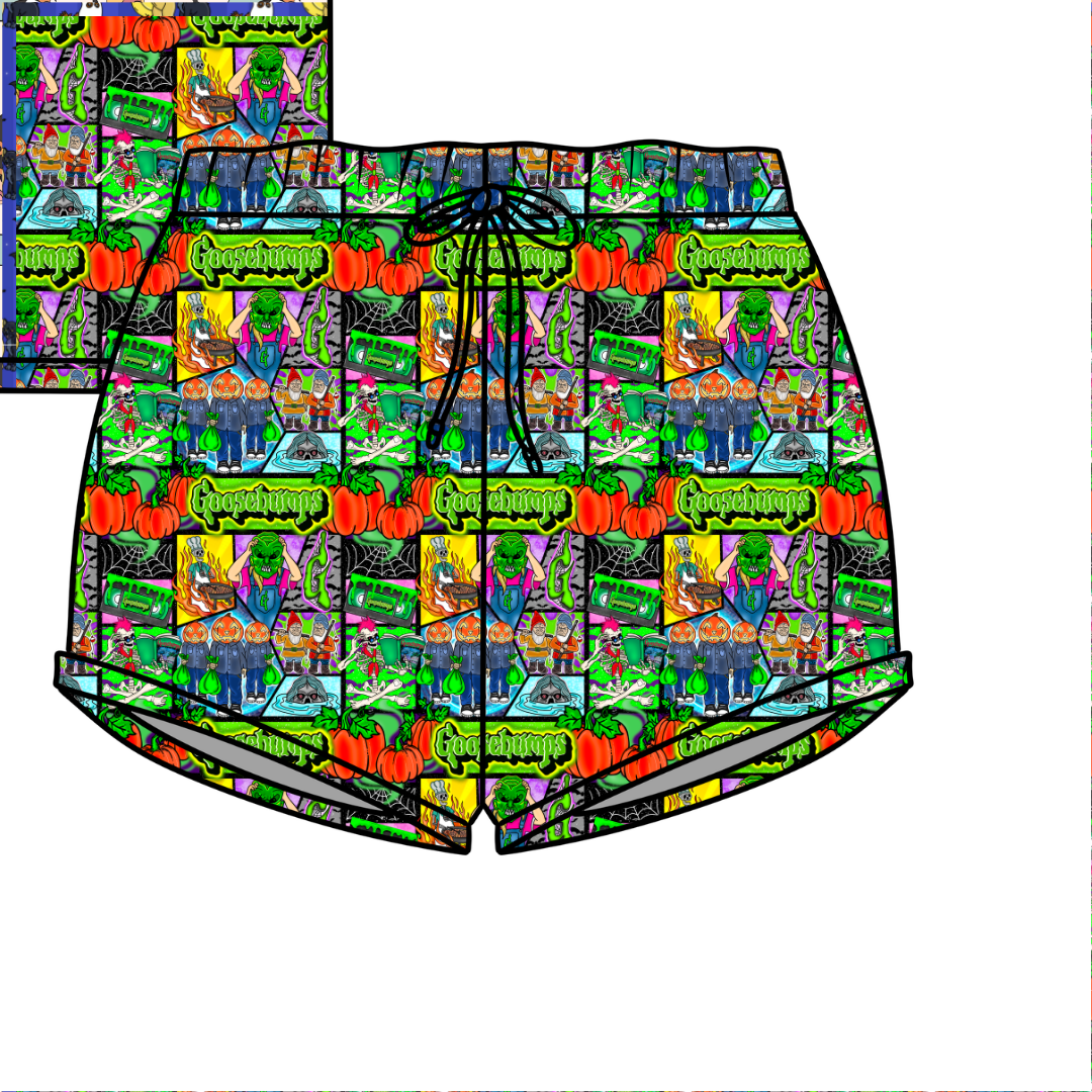 Bedtime Spooks Jazzy Adult Pajama Bamboo Shorts - Pre Order