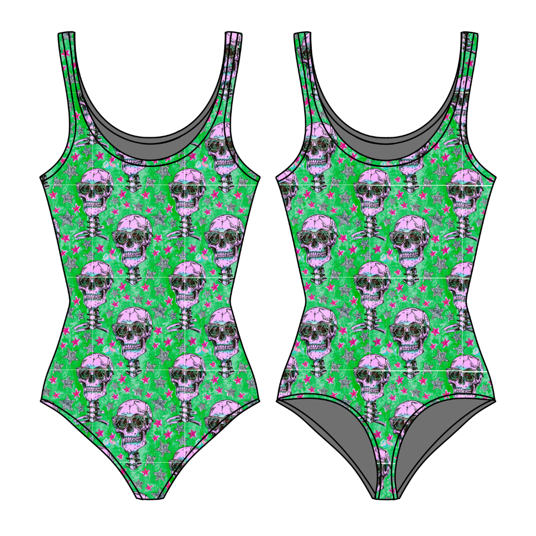 Bad 2 The Bone Sapphire Women's Bamboo Leotard - Pre Order